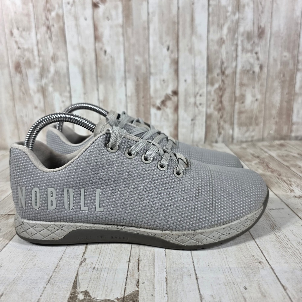 NOBULL SuperFabric Trainer Grey Low Top Cross Training Shoes Womens 8 Mens 6.5